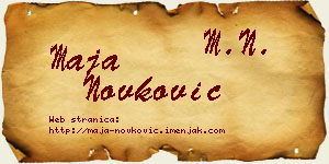 Maja Novković vizit kartica